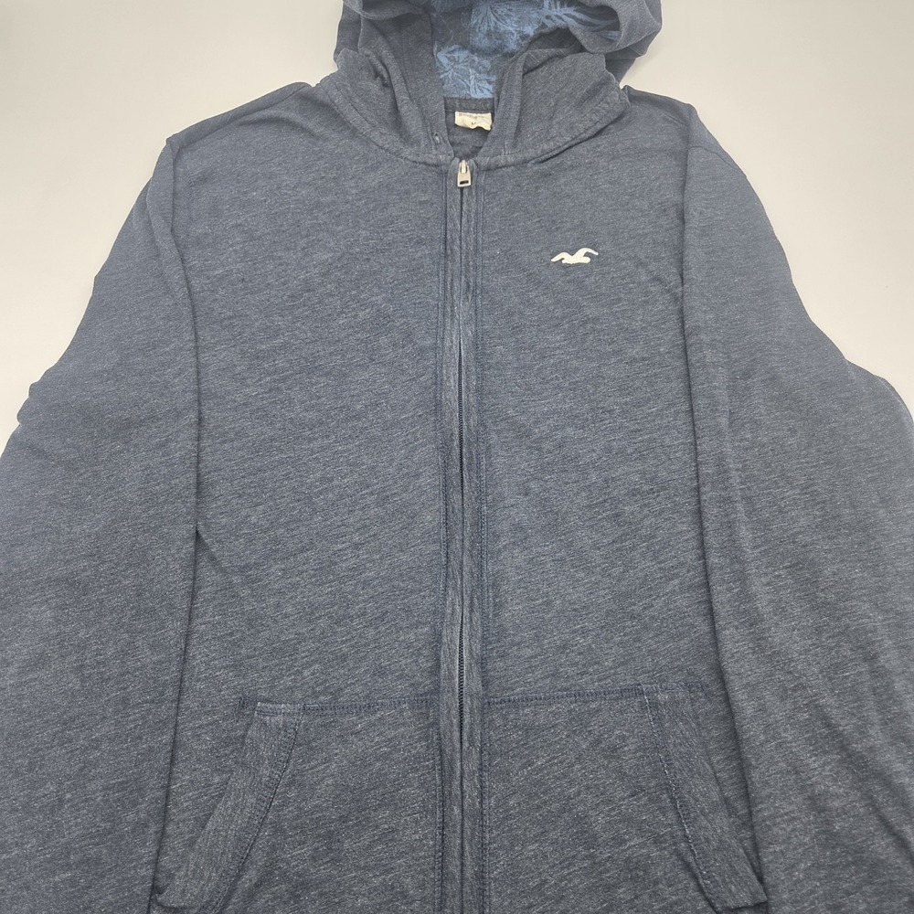 Hollister Mens Lightweight Full Zip Jacket Active Logo Size Medium